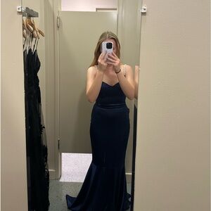 Windsor Formal Satin Lace Up Dress